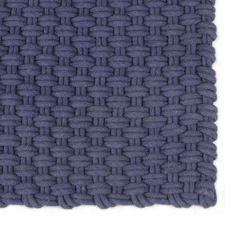 VIDAXL Rechteckige 120x180 cm Baumwollmarineblau