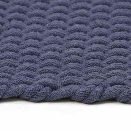 VIDAXL Rechteckige 120x180 cm Baumwollmarineblau