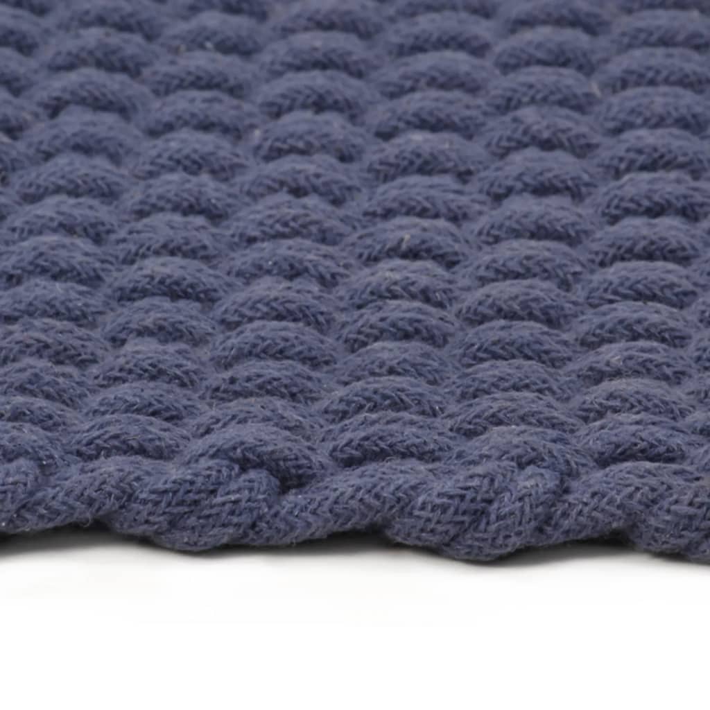 VIDAXL Rechteckige 120x180 cm Baumwollmarineblau