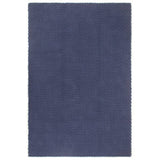 Vidaxl Teppich rechteckig 160x230 cm Baumwollmarineblau