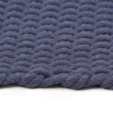 Tappeto vidaxl rettangolare 160x230 cm blu navy cotone