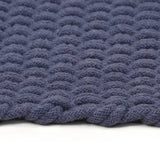 VIDAXL Rechteckige 180x250 cm Baumwollmarineblau