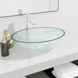 VIDAXL WASHBAIN 50x37x14 cm Glas transparent