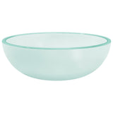 VIDAXL WASHBAIN 35X12 CM TEILTER GLASE MATTE