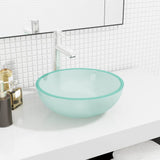 VIDAXL WASHBAIN 35X12 CM TEILTER GLASE MATTE