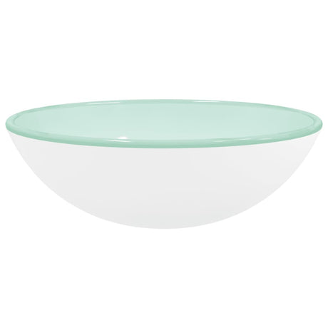 VIDAXL WASHBAIN 42 x 14 cm Temperiertes Glas weiß