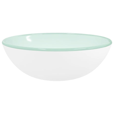 VIDAXL WASHBAIN 35x12 cm terminiertes Glasweiß
