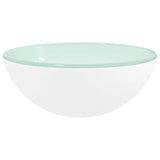 VIDAXL WASHBAIN 30 x 12 cm Temperiertes Glasweiß
