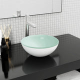 Vidaxl Washbasin 30x12 cm Bianco di vetro temperato