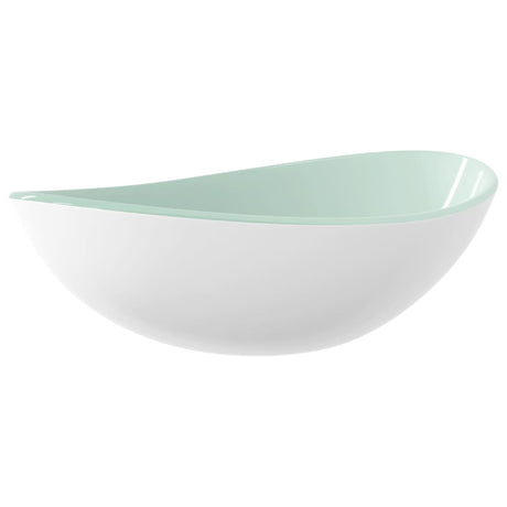 VIDAXL WASHBAIN 54.5X35X15,5 CM Härtetes Glas weiß