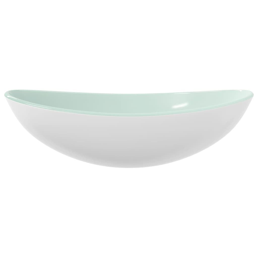 VIDAXL WASHBAIN 54.5X35X15,5 CM Härtetes Glas weiß
