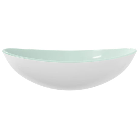 VIDAXL WASHBAIN 54.5X35X15,5 CM Härtetes Glas weiß