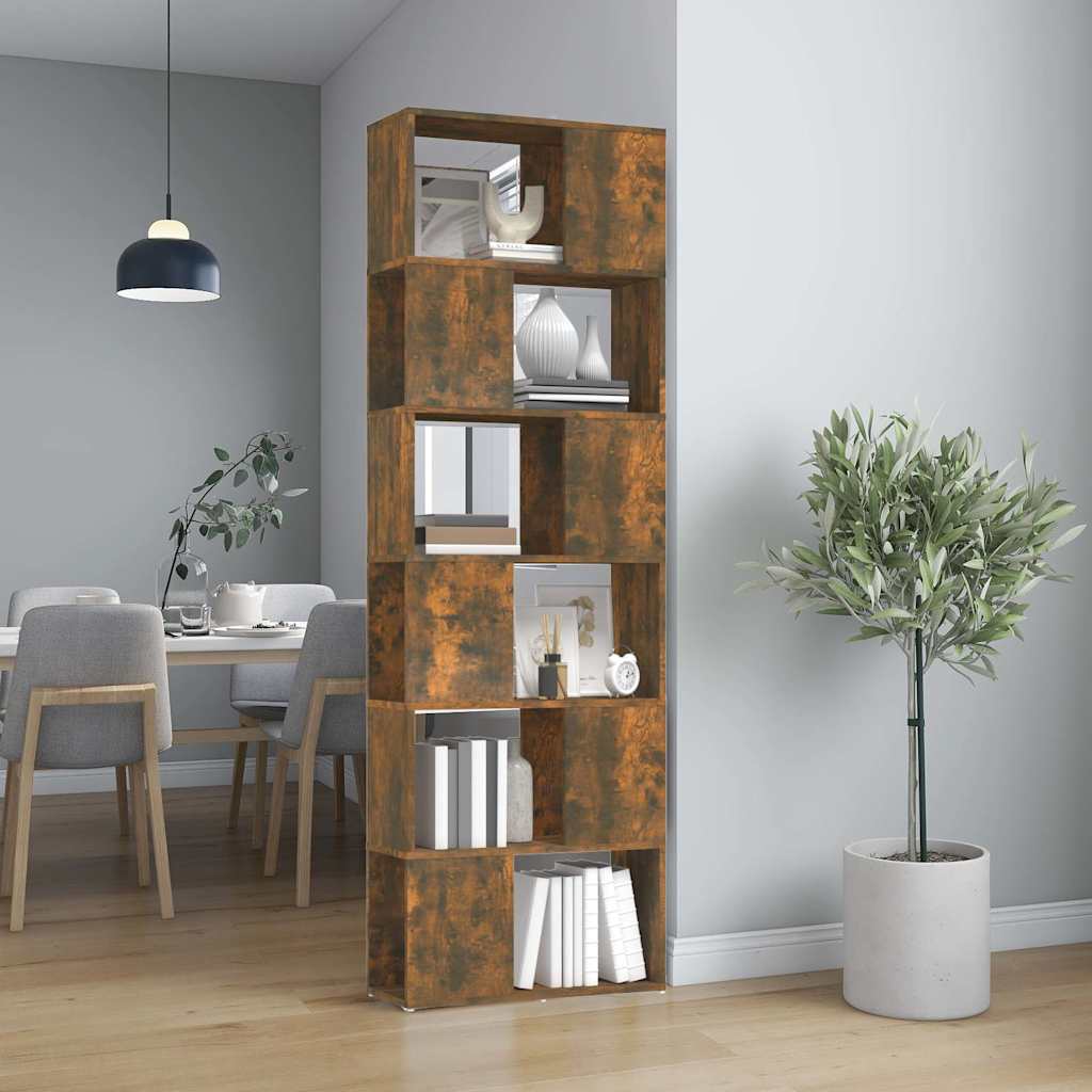 Vidaxl boekenkast kamerscherm 60x24x186 cm gerookt eikenkleurig