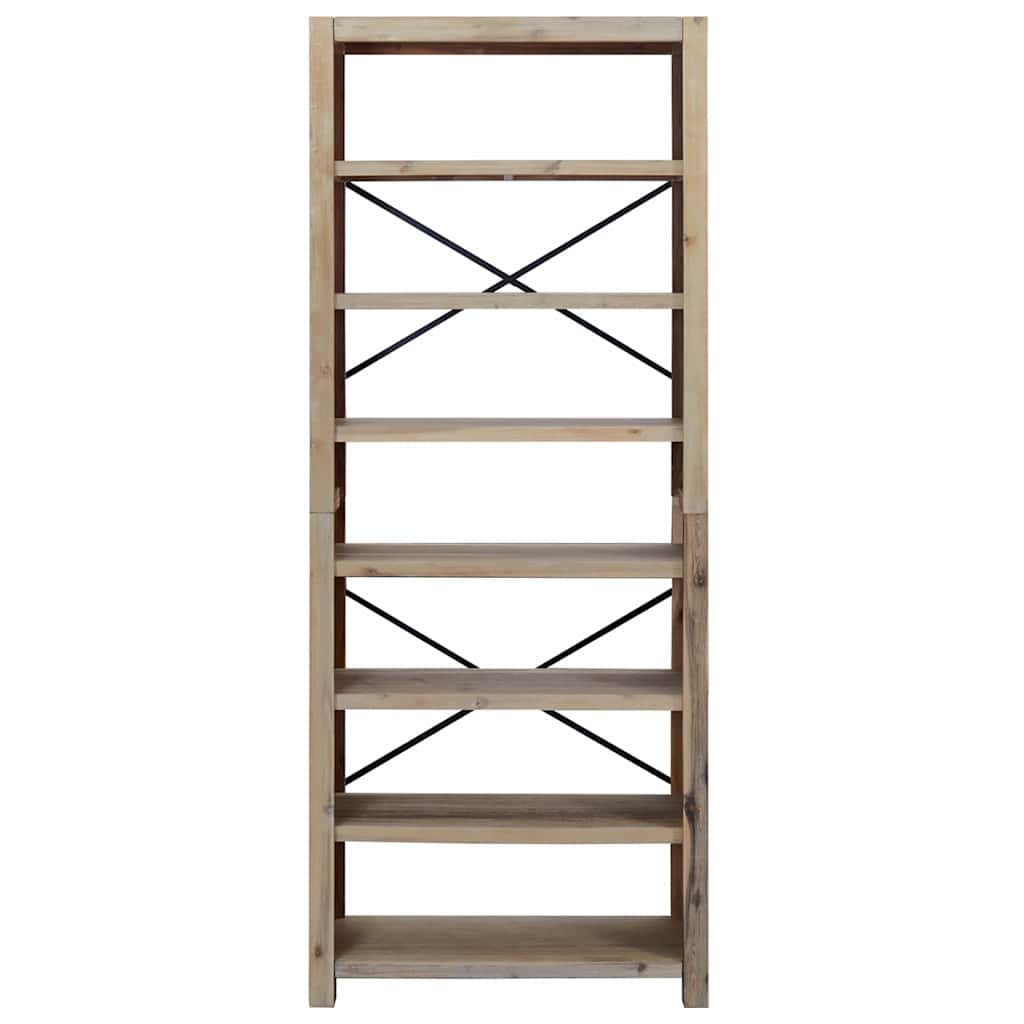 Vidaxl boekenkast met 7 schappen 80x30x200 cm massief acaciahout