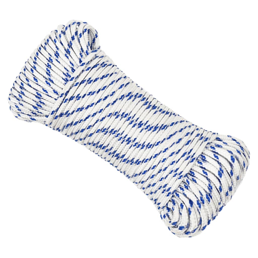VIDAXL -Kofferchen 3 mm 100 m Polypropylenweiß