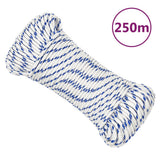 VIDAXL -Sturzseil 3 mm 250 m Polypropylenweiß