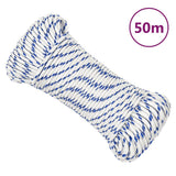 VidaXL Bootsseil 4 mm 50 m Polypropylen weiß