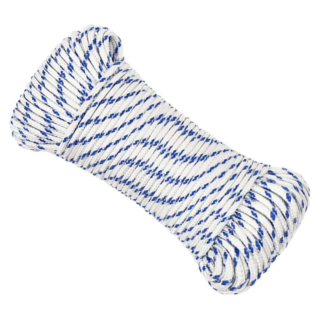VidaXL Bootsseil 4 mm 500 Polypropylen weiß