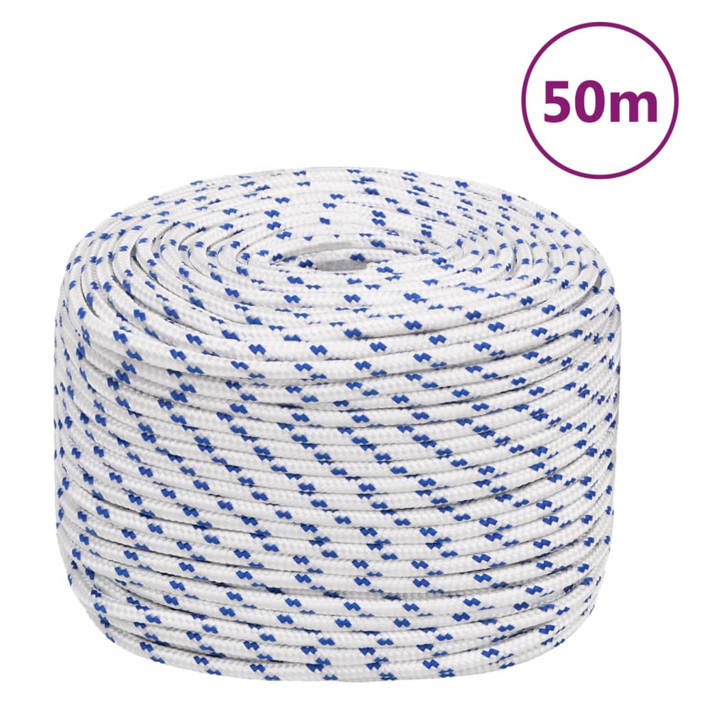 Vidaxl Boot Rope 8 mm 50 m polypropylenhvit