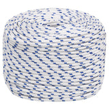 Corde à démarrage Vidaxl 10 mm 100 m de polypropylène blanc