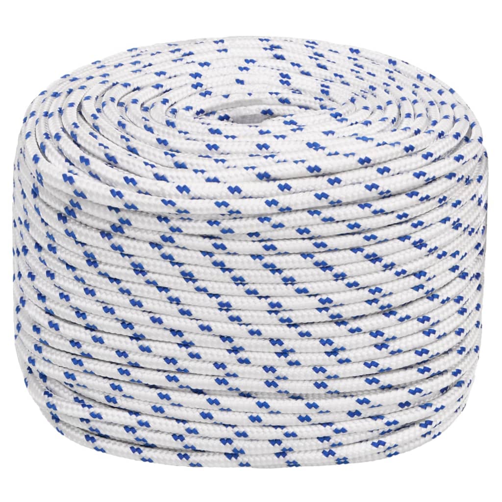 VidaXL Bootsseil 10 mm 500 m Polypropylen weiß