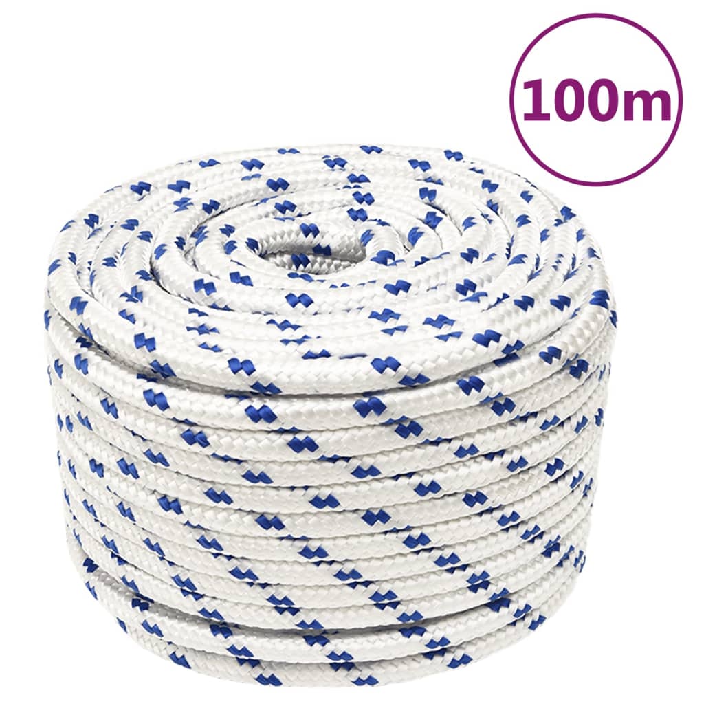 Vidaxl Boot Rope 12 mm 100 m polypropylen bílé