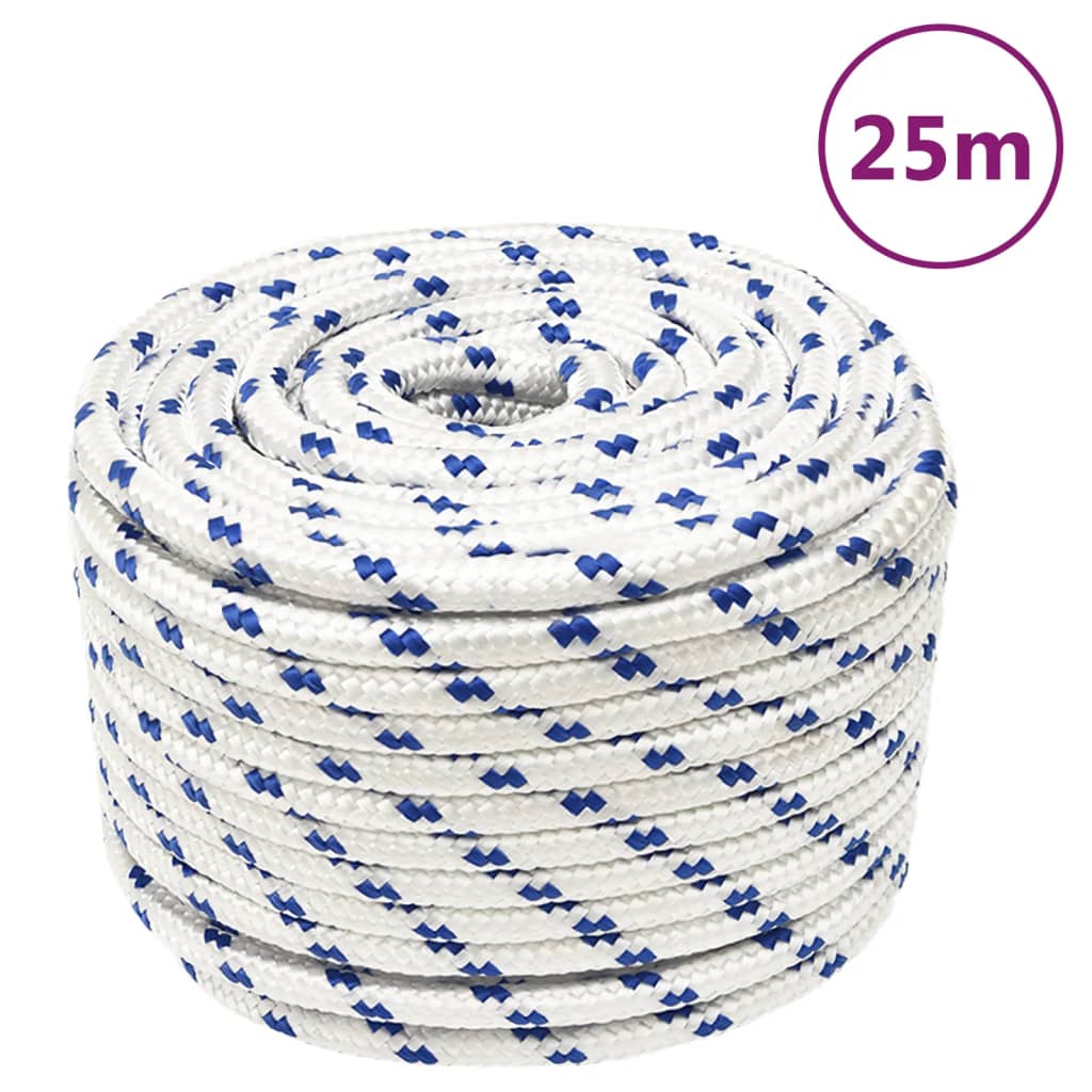 Vidaxl Boot Rope 14 mm 25 m polypropylen bílé