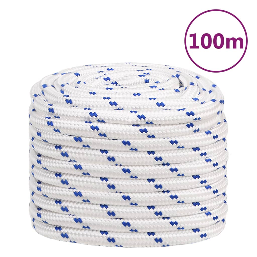 Vidaxl boat rope 20 mm 100 m polypropylene white