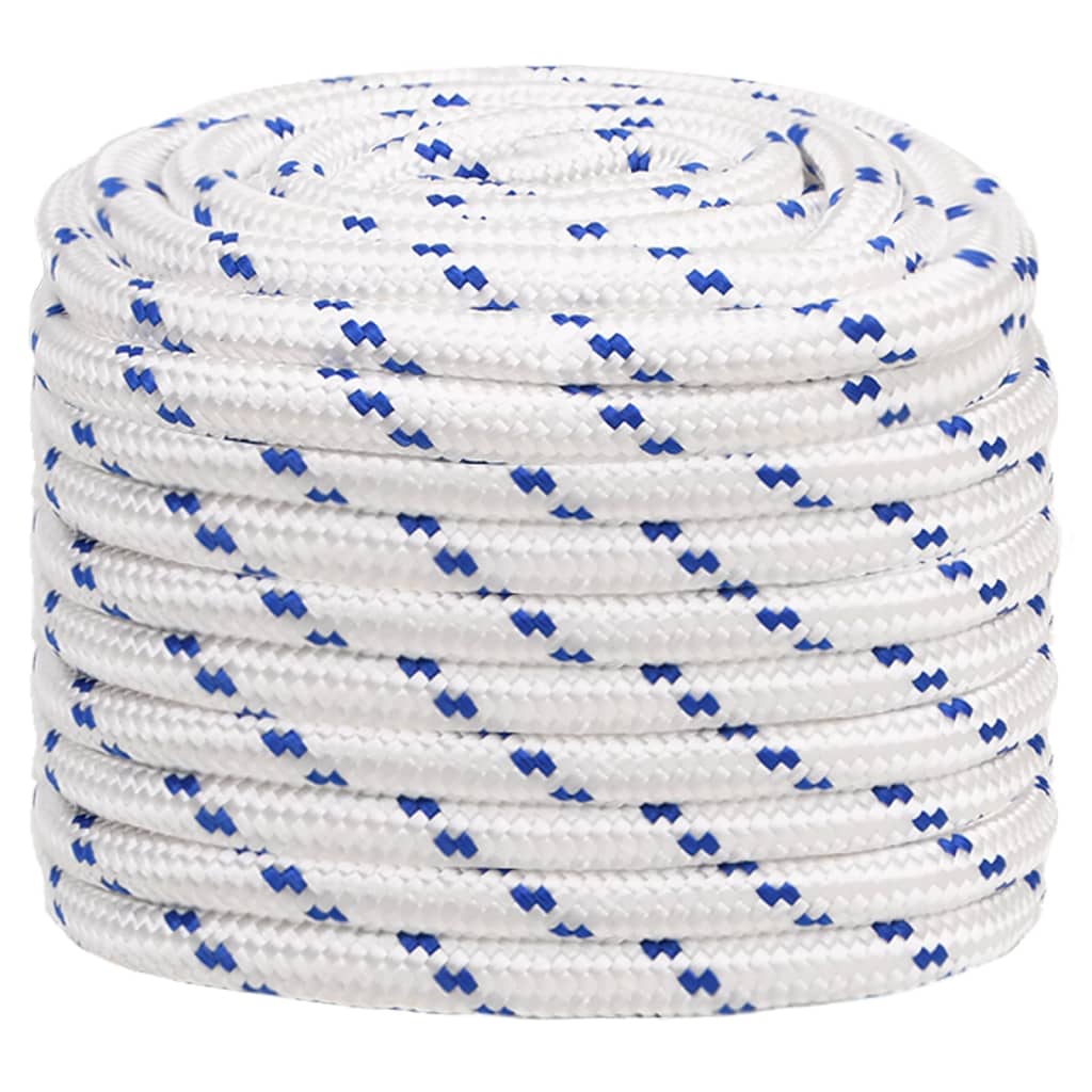 Corde de bateau vidaxl 20 mm 100 m de polypropylène blanc