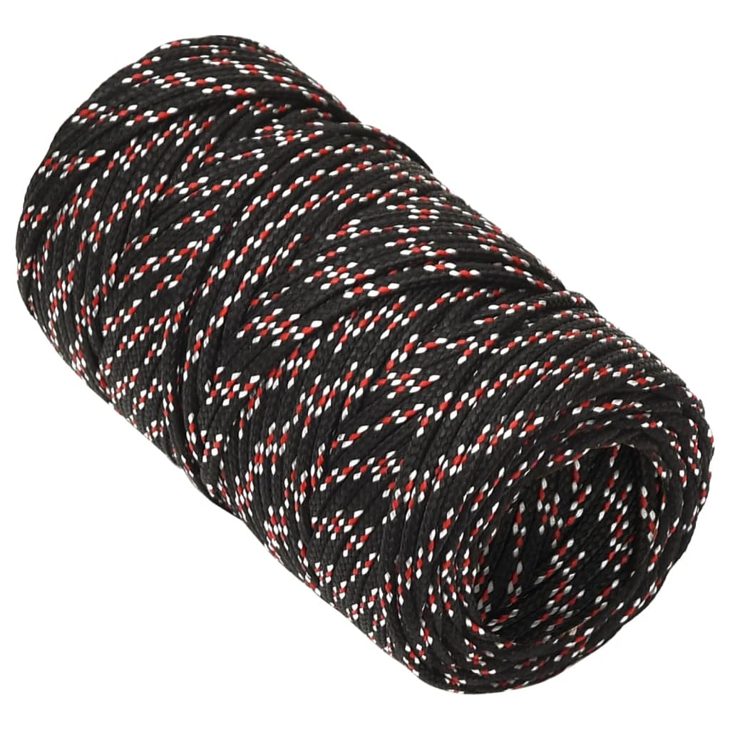 VIDAXL -Kofferchen -Seil 2 mm 25 m Polypropylenschwarz