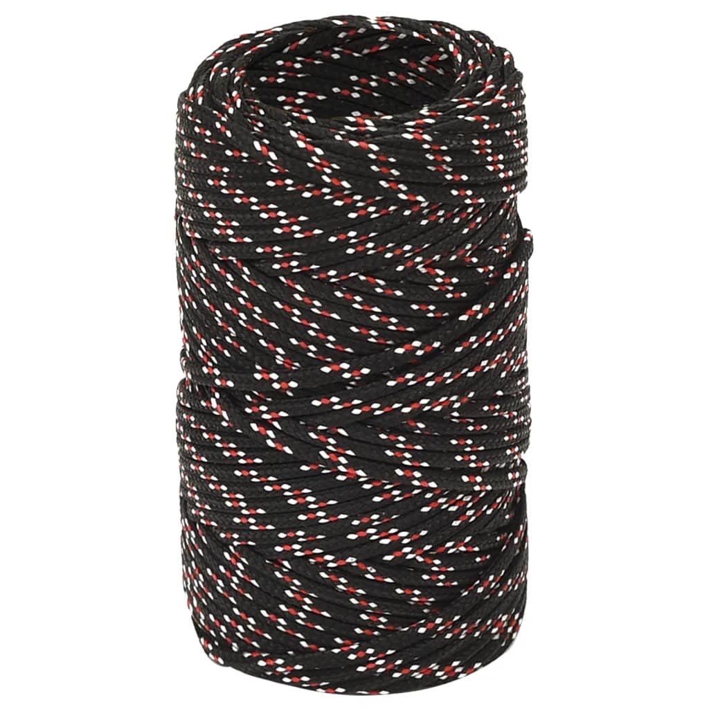 VIDAXL -Kofferchen -Seil 2 mm 50 m Polypropylenschwarz