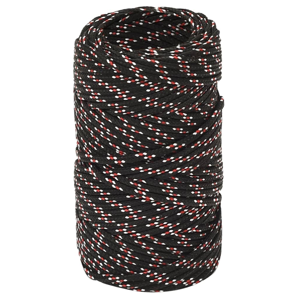 Corde à démarrage Vidaxl 2 mm 500 m de polypropylène noir