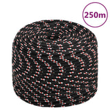 Corde à démarrage Vidaxl 6 mm 250 m de polypropylène noir