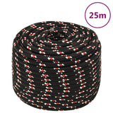 Vidaxl Boot Rope 12 mm 25 m polypropylen černá