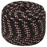 Vidaxl Boot Rope 12 mm 25 m polypropylen černá