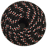 VidaXL Bootsseil 16 mm 25 m Polypropylen schwarz