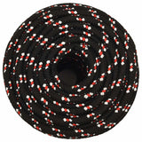 VidaXL Bootsseil 16 mm 100 m Polypropylen schwarz