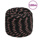 Vidaxl Boot Rope 18 mm 100 m polypropylen svart