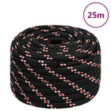 Vidaxl Boot Rope 20 mm 25 m polypropylen svart