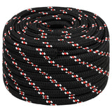VidaXL Bootsseil 20 mm 25 m Polypropylen schwarz