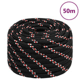 Vidaxl boat rope 20 mm 50 m polypropylene black