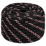Vidaxxl Bootsseil 20 mm 50 m Polypropylen schwarz