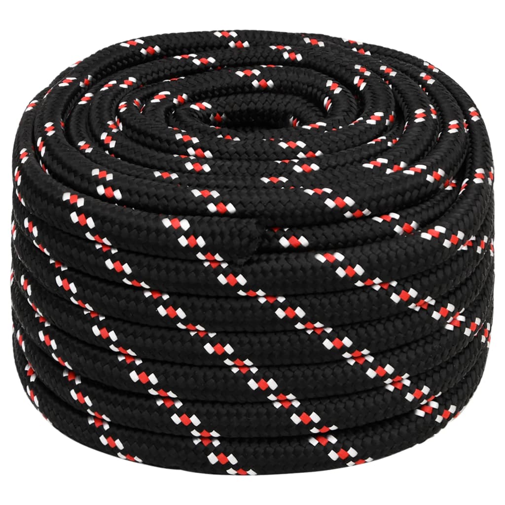 Vidaxl boat rope 20 mm 50 m polypropylene black