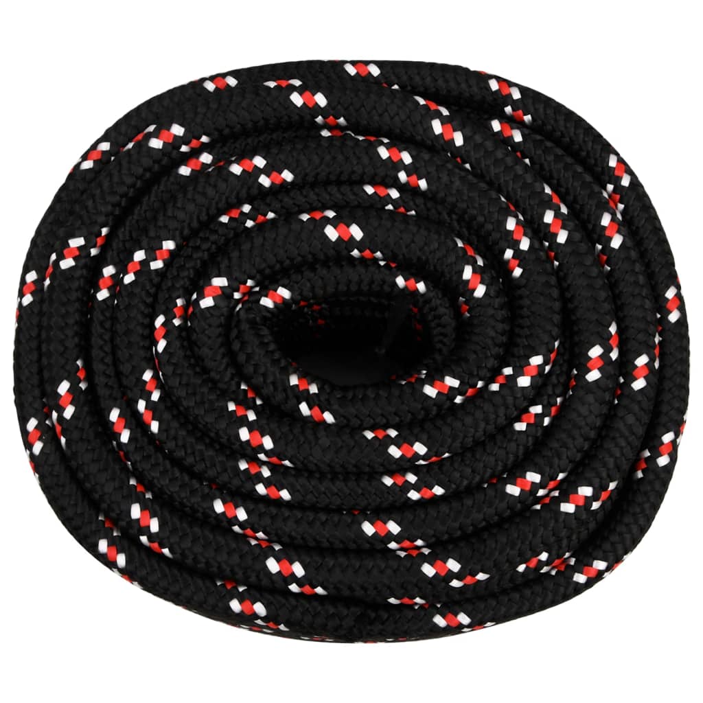 Vidaxl boat rope 20 mm 50 m polypropylene black