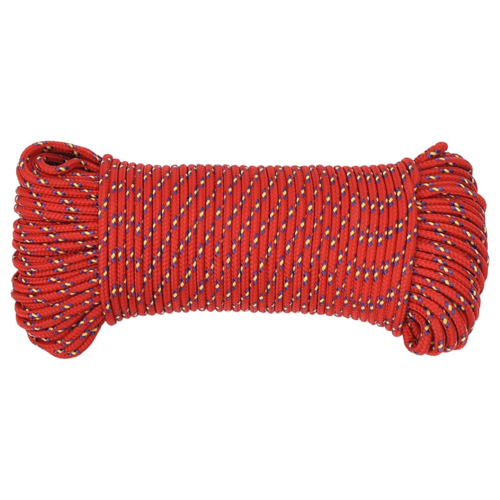 Vidaxl Boat Rope 3 mm 250 m polipropileno rojo