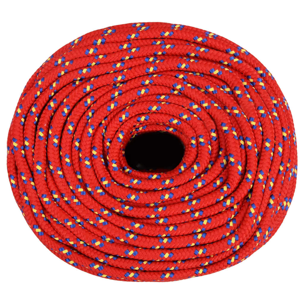 Vidaxl Bootsseil 8 mm 50 m Polypropylen rot