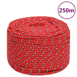 Vidaxxl Bootsseil 8 mm 250 m Polypropylen rot