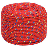 Vidaxxl Bootsseil 10 mm 25 m Polypropylen rot