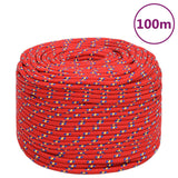 Vidaxl Boat Rope 10 mm 100 m polypropylenové červené