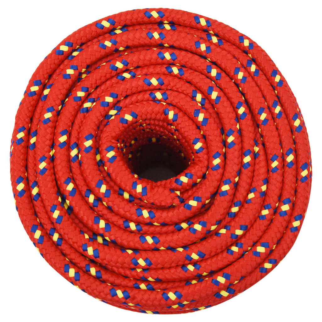 Corde de bateau vidaxl 12 mm 100 m de polypropylène rouge